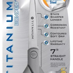 Westcott 7" Straight Titanium Bonded Scissors With Soft Grip Handles | GoldStar Tool