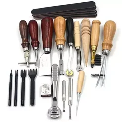 18 Piece Leather Working Tool Supply Kit | GoldStar Tool