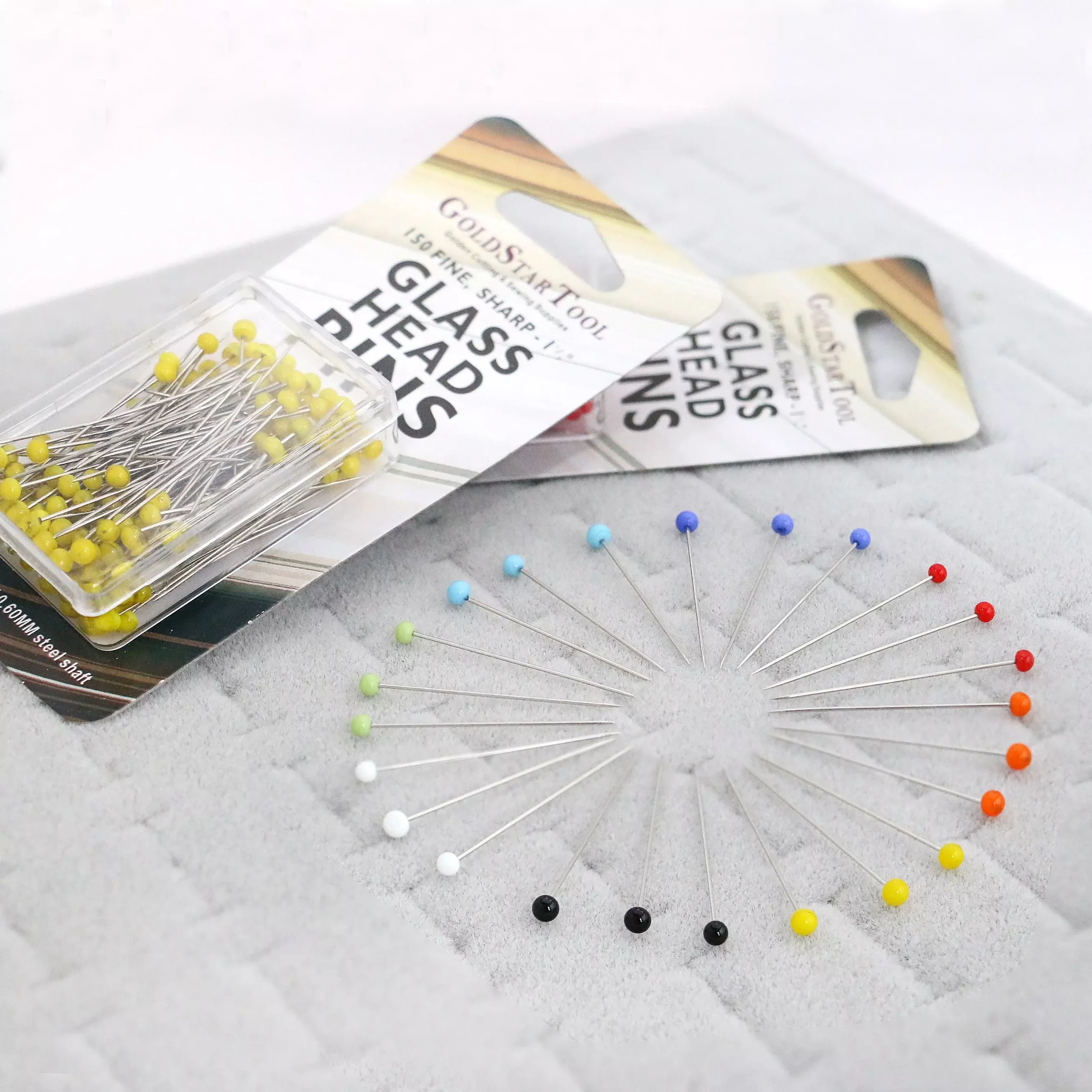 Glass Head Pins 150 Count Various Colors | GoldStar Tool 1 Glass Head Pins 150 Count Various Colors | GoldStar Tool