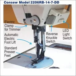 Consew 2206RB-14-7-DD Industrial Sewing Machine | GoldStar Tool -GoldStar Tool-shop 2206RB 14 7 DDe