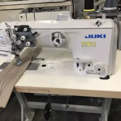 JUKI LU-2860 2 Needle Unison Feed Lockstitch Industrial Sewing Machine With Table And Servo Motor | GoldStar Tool