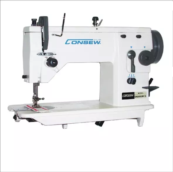 Consew CN2053R-2A 3 Step Zig-Zag Lockstitch Industrial Sewing Machine With Table And Servo Motor | GoldStar Tool 1 Consew CN2053R-2A 3 Step Zig-Zag Lockstitch Industrial Sewing Machine With Table And Servo Motor | GoldStar Tool