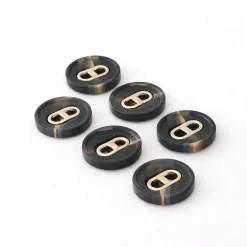 Brown With Metal Center Finish Resin Buttons | GoldStar Tool