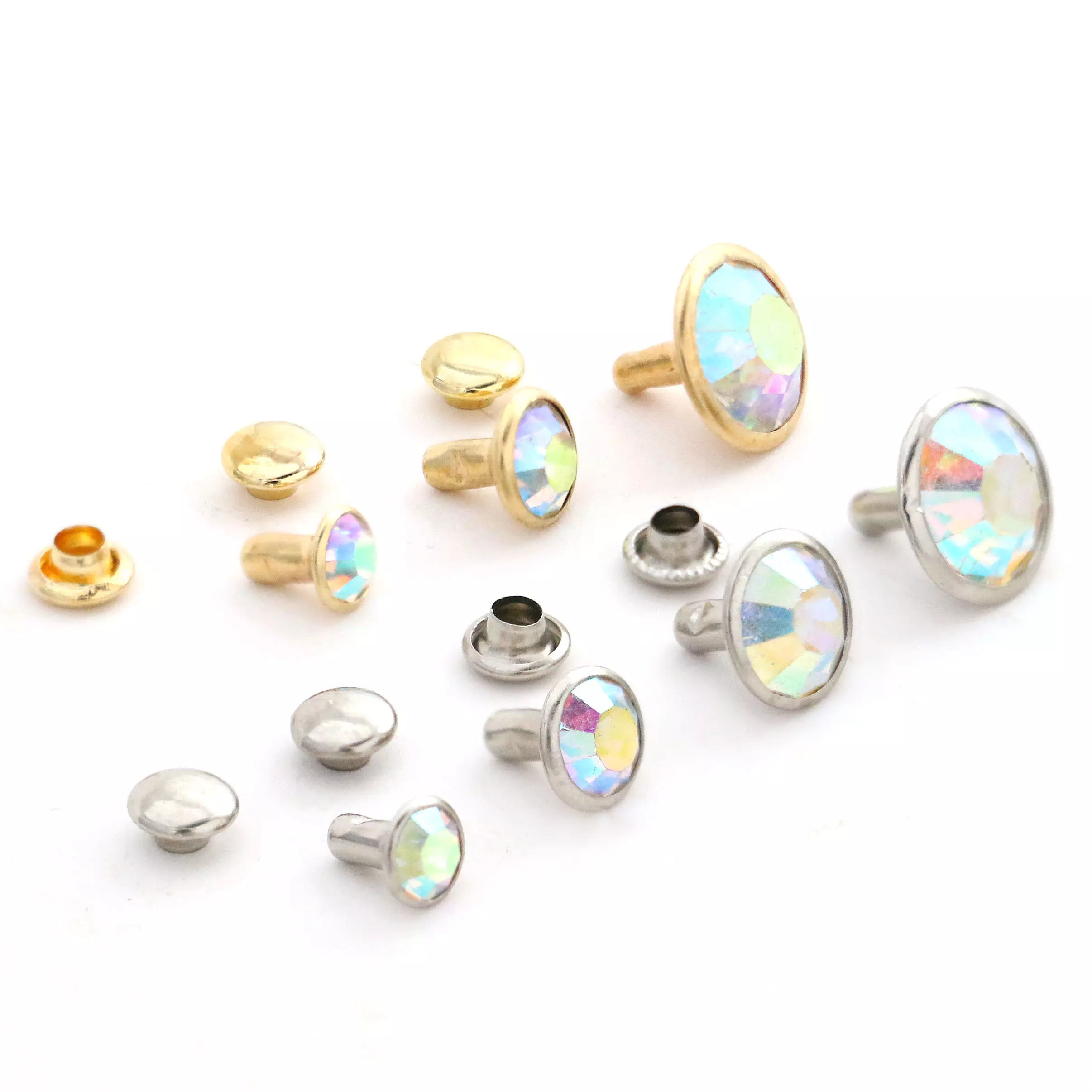 Rhinestone Rivets - Chrystal AB | GoldStar Tool 1 Rhinestone Rivets - Chrystal AB | GoldStar Tool