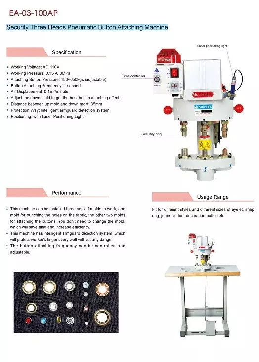 New-Tech New Tech 3 Head Pneumatic Grommet Press Machine W/Laser Pointer (3 Die Set) | GoldStar Tool 2 New-Tech New Tech 3 Head Pneumatic Grommet Press Machine W/Laser Pointer (3 Die Set) | GoldStar Tool - Image 2