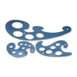 3 Pc.Template Set French Curves Blue 10-50mm | GoldStar Tool