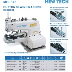 New-Tech MB-373 Chainstitch Button Attaching Sewing Machine | GoldStar Tool