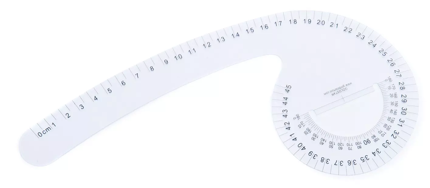 Tailor's Rule, Armhole, 40cm Multiuse | GoldStar Tool 1 Tailor's Rule, Armhole, 40cm Multiuse | GoldStar Tool