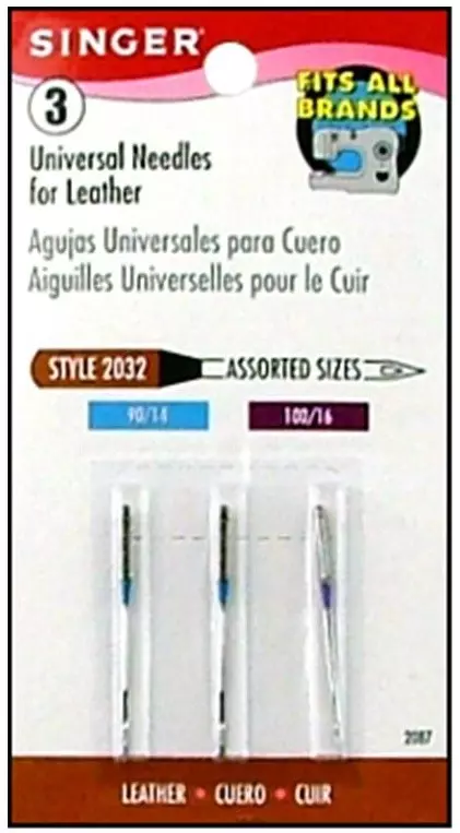 Singer Machine Needle Leather Size 14/16 3pc | GoldStar Tool 1 Singer Machine Needle Leather Size 14/16 3pc | GoldStar Tool