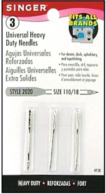 Singer Machine Needle Regular Point Size 18 3pc | GoldStar Tool 1 Singer Machine Needle Regular Point Size 18 3pc | GoldStar Tool