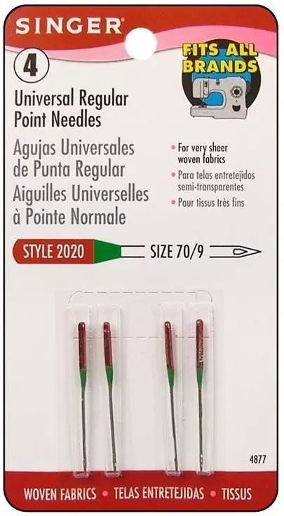 Singer Machine Needle Regular Point Size 9 4pc | GoldStar Tool 1 Singer Machine Needle Regular Point Size 9 4pc | GoldStar Tool