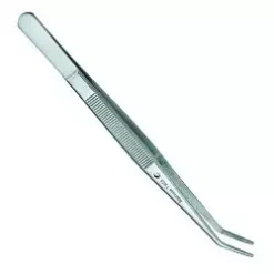 6" Stainless Steel Deluxe Bent Long Tweezers | GoldStar Tool