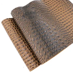 Faux Crocodile Vinyl Leather Upholstery Fabric By The Yard | GoldStar Tool -GoldStar Tool-shop Vinyl Mocha