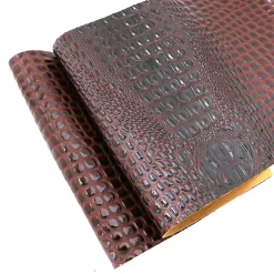 Faux Crocodile Vinyl Leather Upholstery Fabric By The Yard | GoldStar Tool -GoldStar Tool-shop Vinyl Raisin