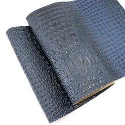 Faux Crocodile Vinyl Leather Upholstery Fabric By The Yard | GoldStar Tool -GoldStar Tool-shop Vinyl Steel Blue