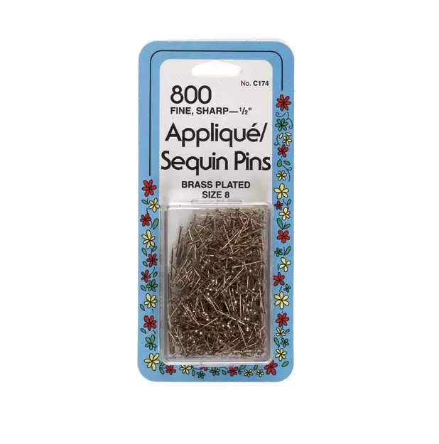 Collins Brass Plated Applique/Sequin Pins- Size 8 -1/2" Long | GoldStar Tool 1 Collins Brass Plated Applique/Sequin Pins- Size 8 -1/2" Long | GoldStar Tool