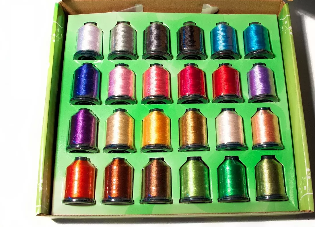 24 Colors #40 Polyester Machine Embroidery Thread Kit 1092 Yds | GoldStar Tool 1 24 Colors #40 Polyester Machine Embroidery Thread Kit 1092 Yds | GoldStar Tool