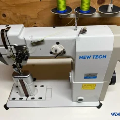 New-Tech GC-9920D High Speed, Post Bed, 2 Needle, Roller Feed, Lockstitch Industrial Sewing Machine With Table And Built-In Direct Drive Servo Motor | GoldStar Tool -GoldStar Tool-shop gc 9920f