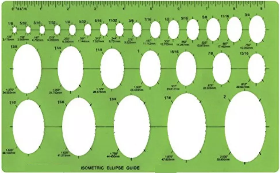 Isometric 27 Ellipse Guide Template | GoldStar Tool 1 Isometric 27 Ellipse Guide Template | GoldStar Tool