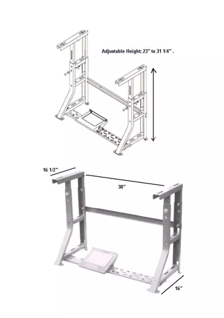 Adjustable K-Leg Table Frame Assembly | GoldStar Tool 2 Adjustable K-Leg Table Frame Assembly | GoldStar Tool - Image 2