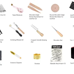 50 Piece Leather Working Tool Supply Kit | GoldStar Tool