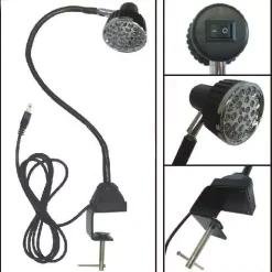 Alternative view of Gooseneck 110 Volt LED Task Light With C-Clamp | GoldStar Tool
