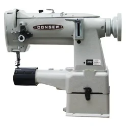 ​Consew 287RB-2 Heavy Duty Cylinder Arm 1 Needle Drop Feed Needle Feed Walking Foot Alternating Pressure Feet Lockstitch Industrial Sewing Machine With Table And Servo Motor​ | GoldStar Tool