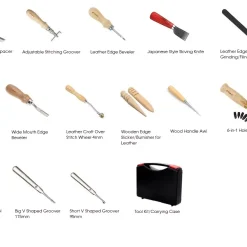 18 Piece Leather Working Tool Supply Kit | GoldStar Tool -GoldStar Tool-shop lwk 18pcs style1