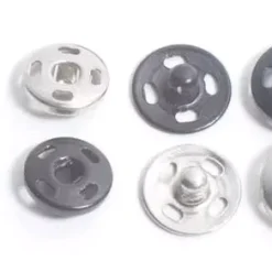 Sew-on Metal Snap Buttons - SILVER Or BLACK | GoldStar Tool