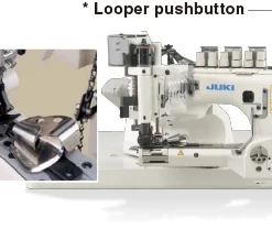 JUKI MS-3580 Series Feed-off-the-Arm 3 Needle Double Chainstitch Industrial Sewing Machine With Table And Motor | GoldStar Tool -GoldStar Tool-shop ms 3580 04 e