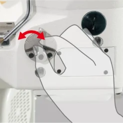 JUKI MS-3580 Series Feed-off-the-Arm 3 Needle Double Chainstitch Industrial Sewing Machine With Table And Motor | GoldStar Tool -GoldStar Tool-shop ms 3580 05 e