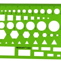 Westcott Lettercraft All-Purpose Plastic Template, Green | GoldStar Tool