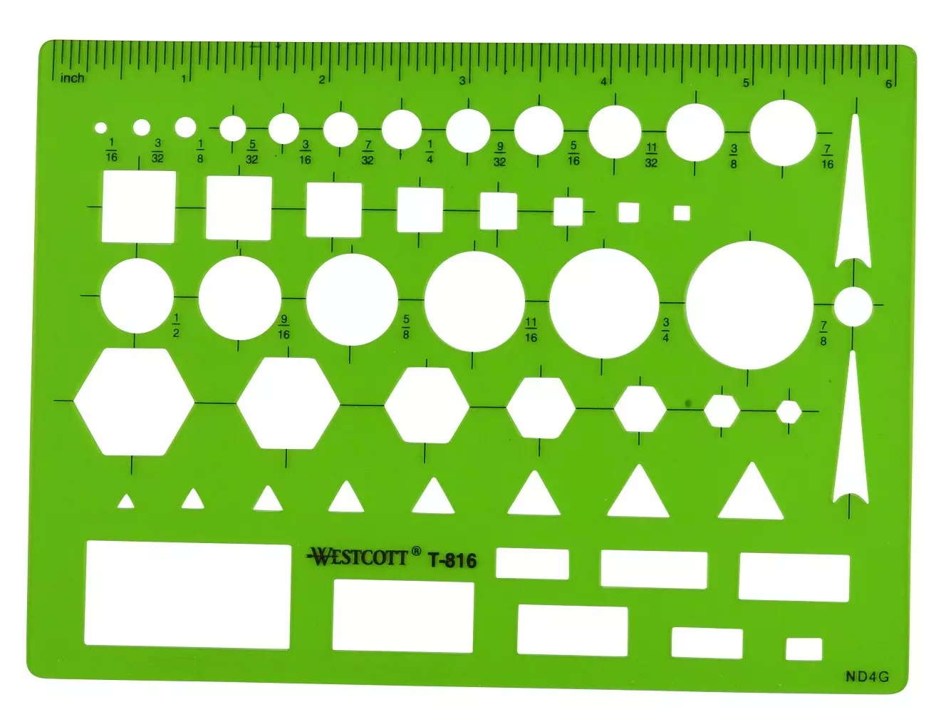 Westcott Lettercraft All-Purpose Plastic Template, Green | GoldStar Tool 1 Westcott Lettercraft All-Purpose Plastic Template, Green | GoldStar Tool